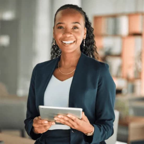 Profesional con tableta